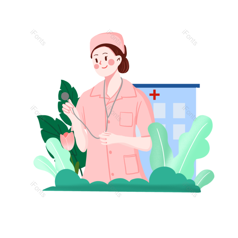 插画图片,白衣天使元素,护士PNG,护士节免抠素材